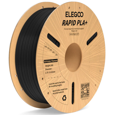 Elegoo Rapid PLA+ Black 1,75 mm / 1000 g Paper Spool