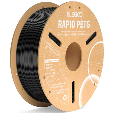 Elegoo Rapid PETG Black 1,75 mm / 1000 g Paper Spool