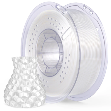 Elegoo PLA Silk Silk White 1,75 mm / 1000 g Transparent Spool
